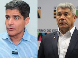 ACM Neto e Jerônimo Rodrigues lado a lado em montagem, simbolizando a disputa eleitoral pelo governo da Bahia.